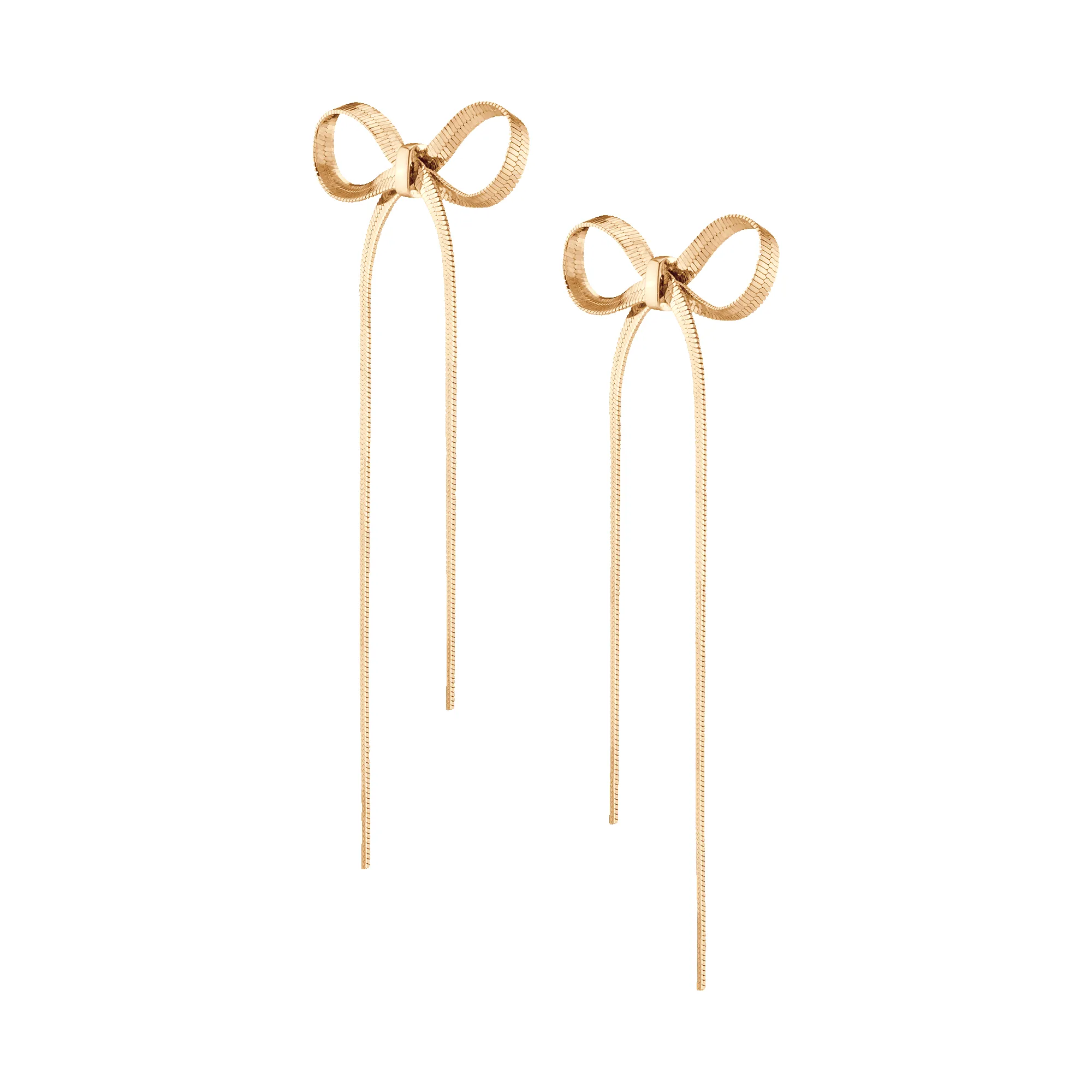 Herringbone Bow Earrings sold by Aurate product image thumbnail 3