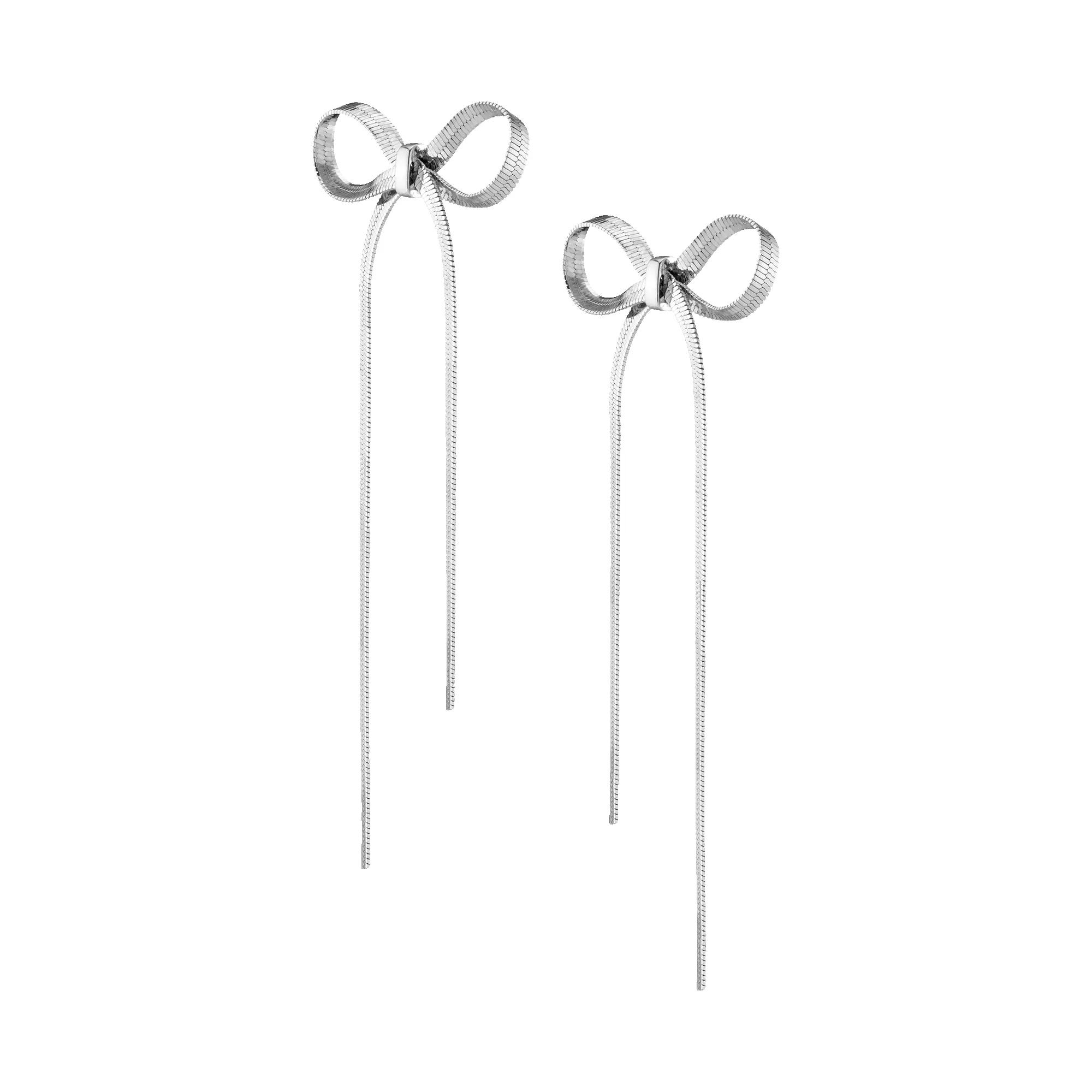 Herringbone Bow Earrings sold by Aurate product image thumbnail 4