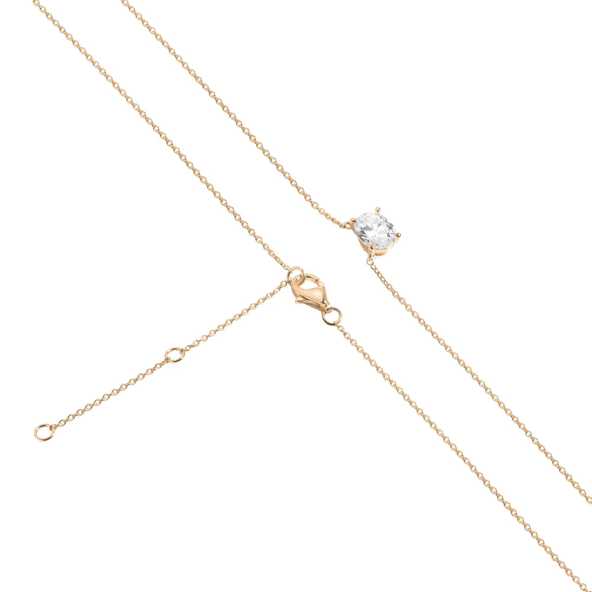 Oval Gemstone Solitaire Necklace sold by Aurate product image thumbnail 4