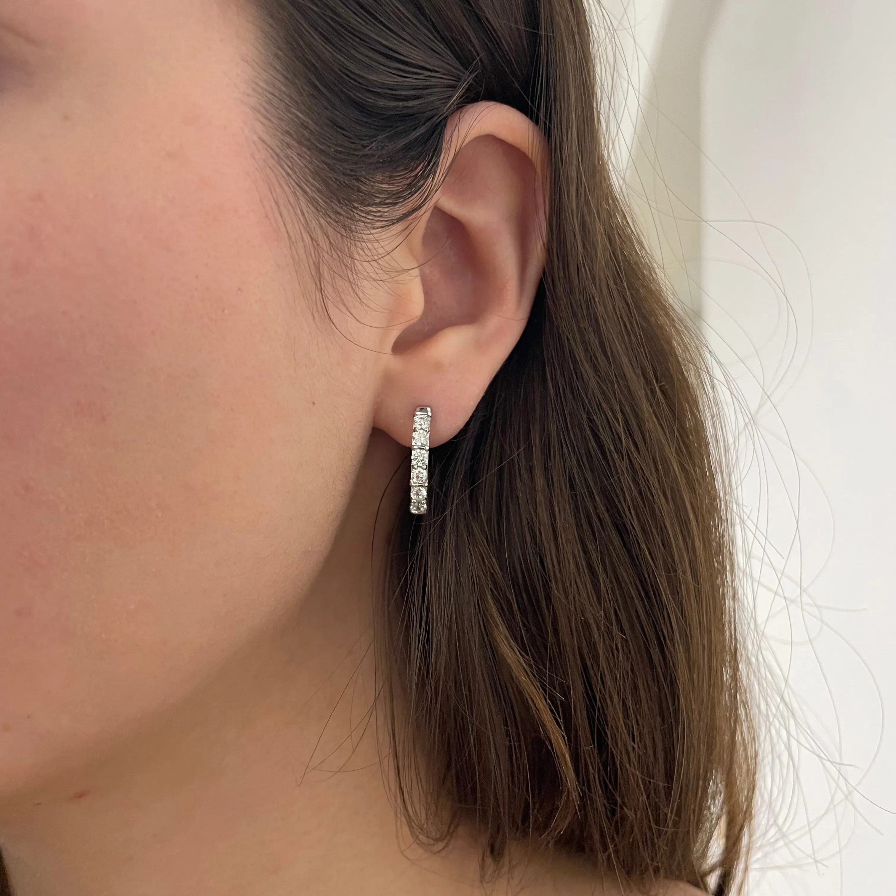 1tcw Lab Grown Diamond Hinging Huggies sold by Aurate product image thumbnail 3