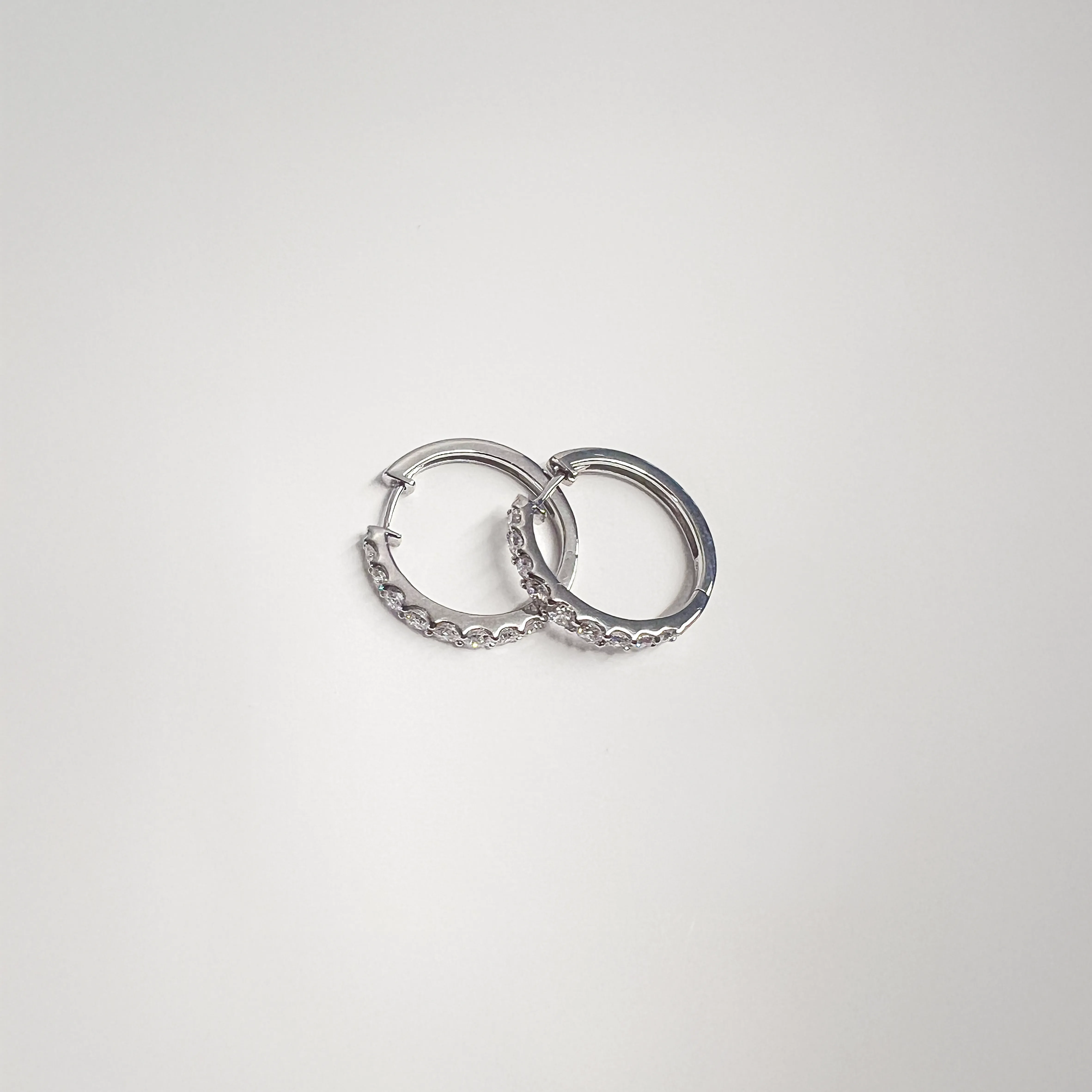2tcw Lab Grown Diamond Hinging Hoops sold by Aurate product image thumbnail 3