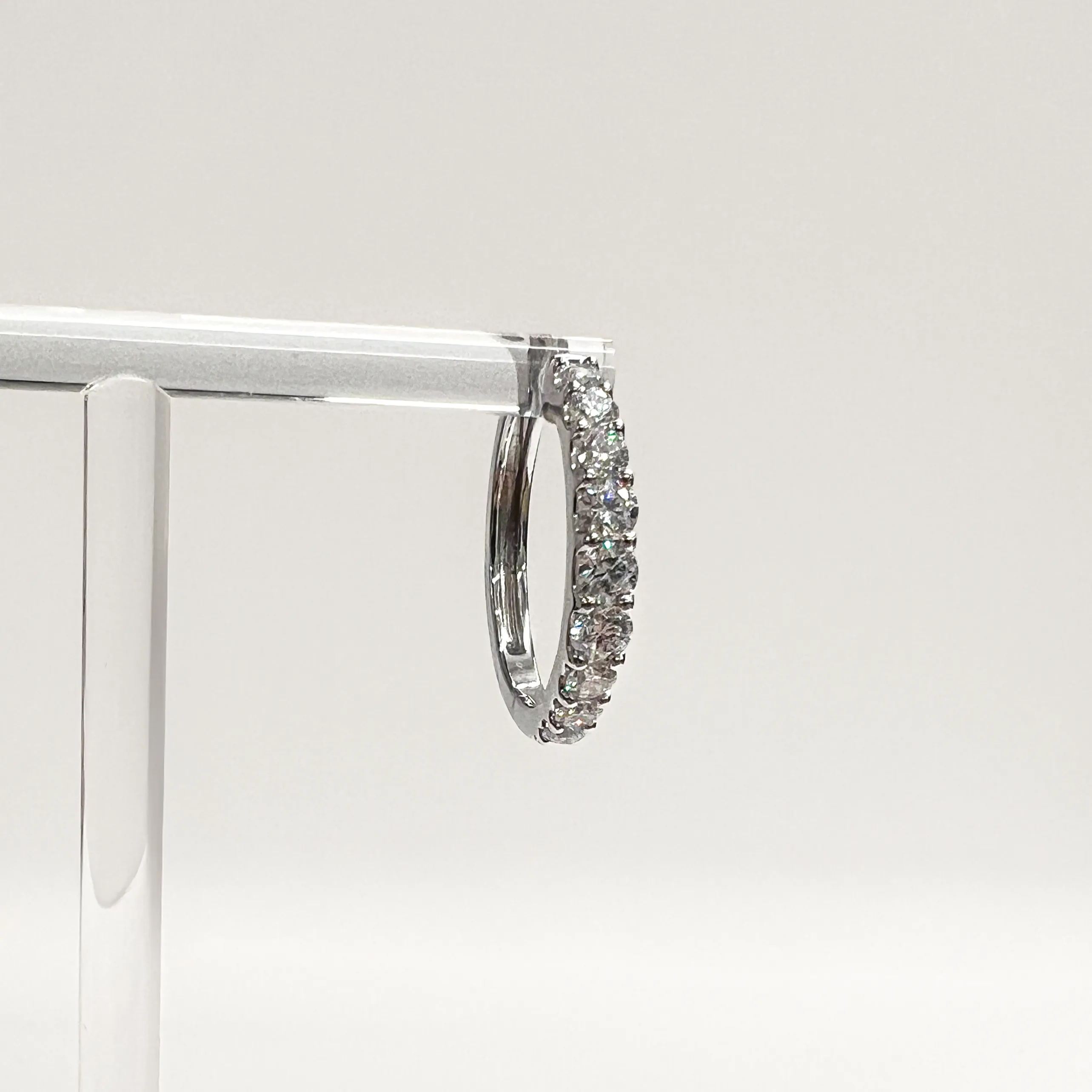 2tcw Lab Grown Diamond Hinging Hoops sold by Aurate product image thumbnail 2