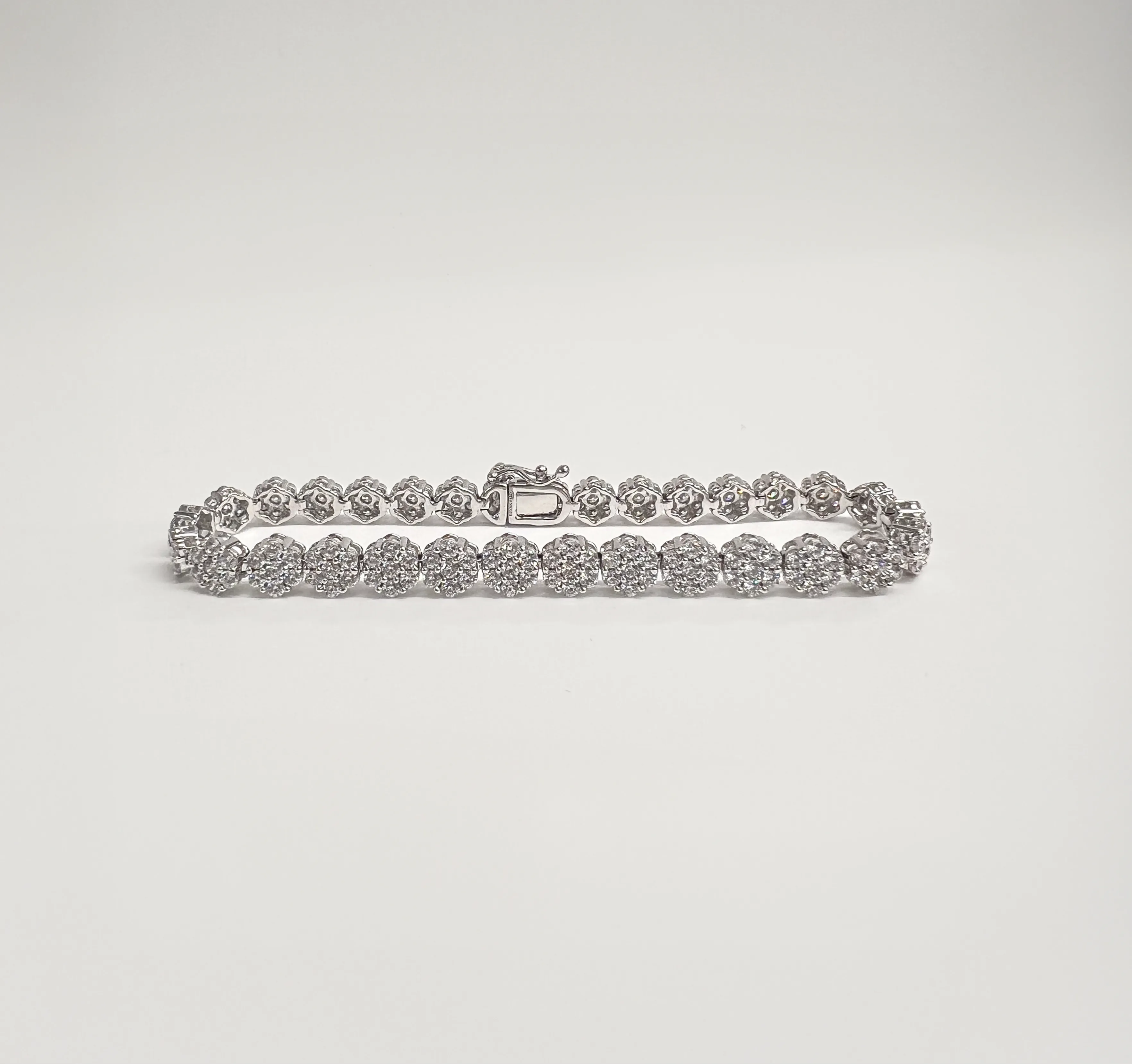 5tcw Lab Grown Diamond Snowflake Tennis Bracelet sold by Aurate
