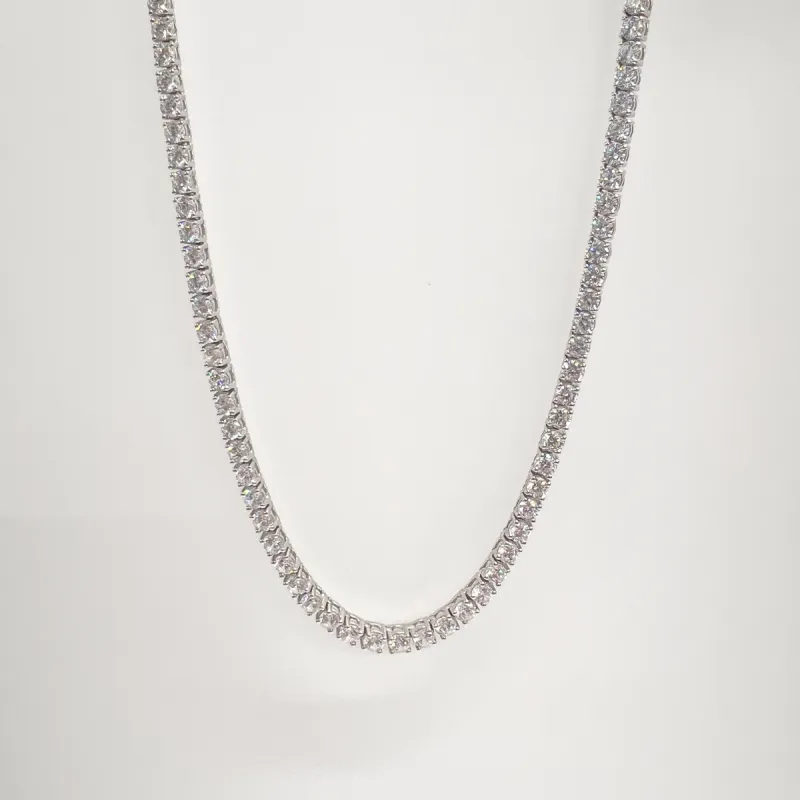15.5tcw Lab Grown Diamond Tennis Necklace sold by Aurate