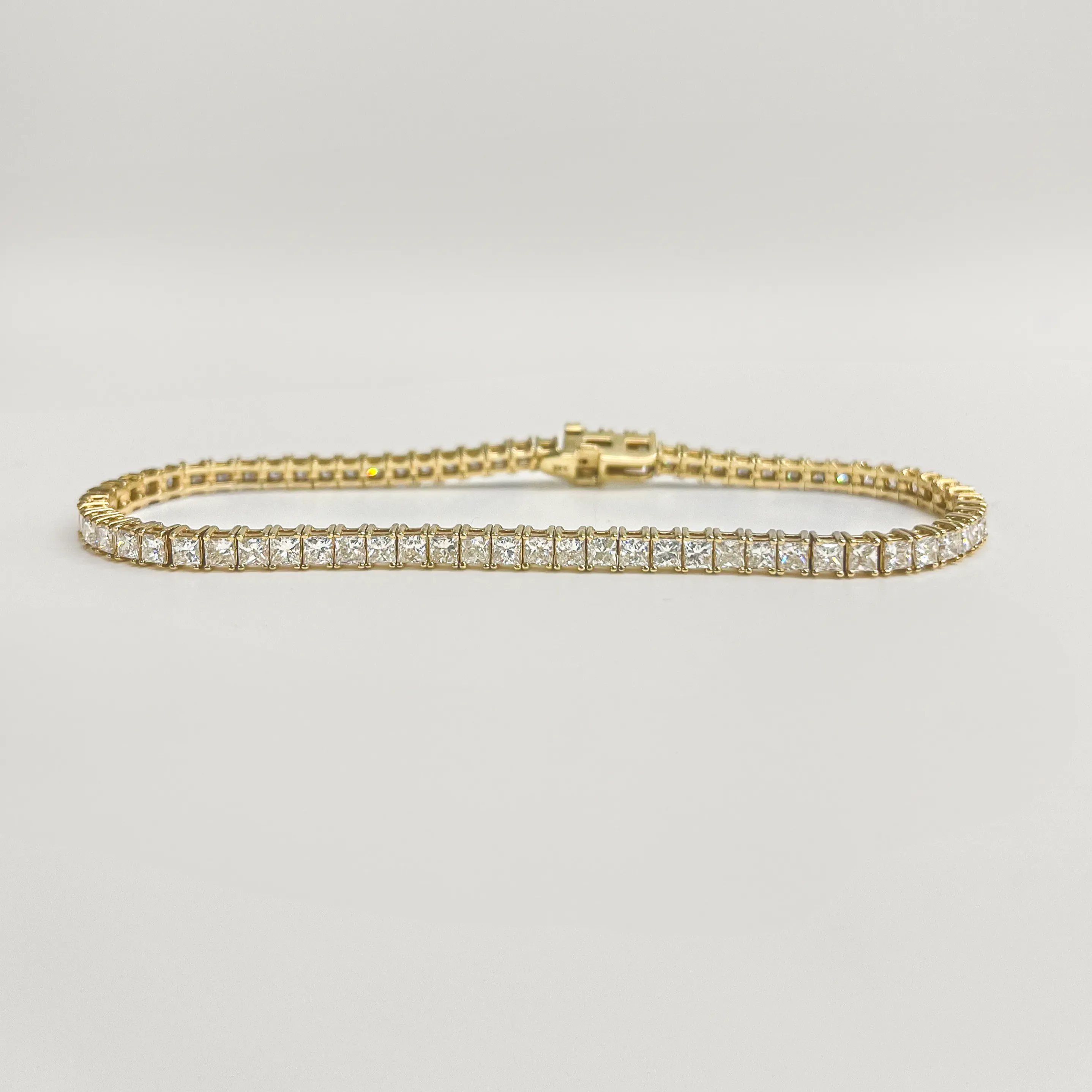 3.6tcw Princess Cut Lab Grown Diamond Tennis Bracelet sold by Aurate