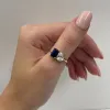 2tcw Toi et Moi Ring - Lab Grown Diamond and Blue Sapphire sold by Aurate