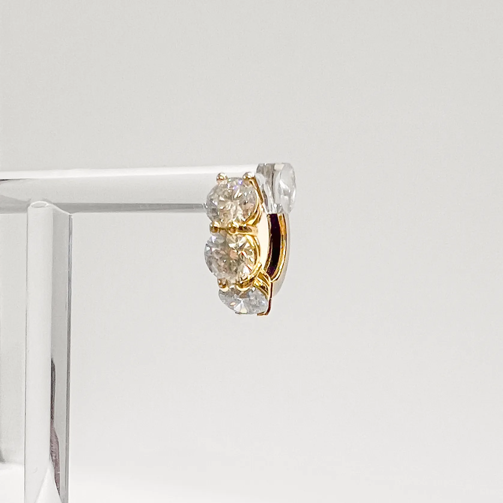 3tcw Petite Lab Grown Diamond Hinging Huggies sold by Aurate product image thumbnail 2