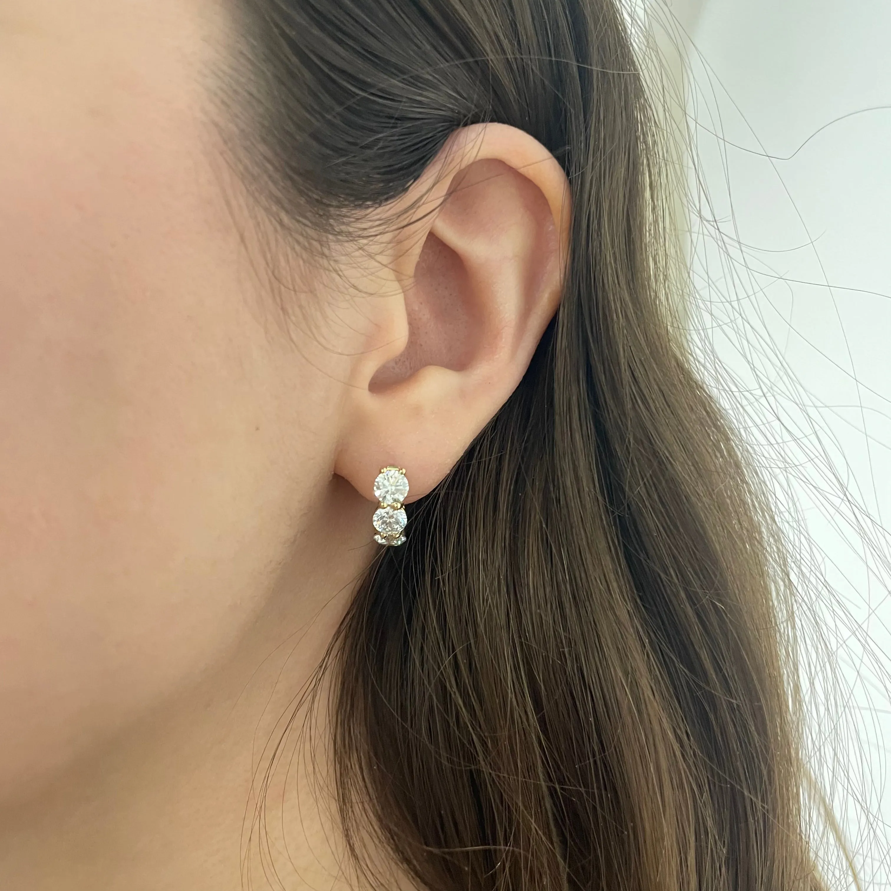 3tcw Petite Lab Grown Diamond Hinging Huggies sold by Aurate product image thumbnail 3