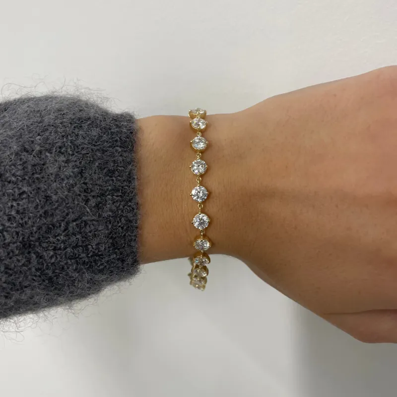 10.3tcw Lab Grown Diamond Link Bracelet sold by Aurate