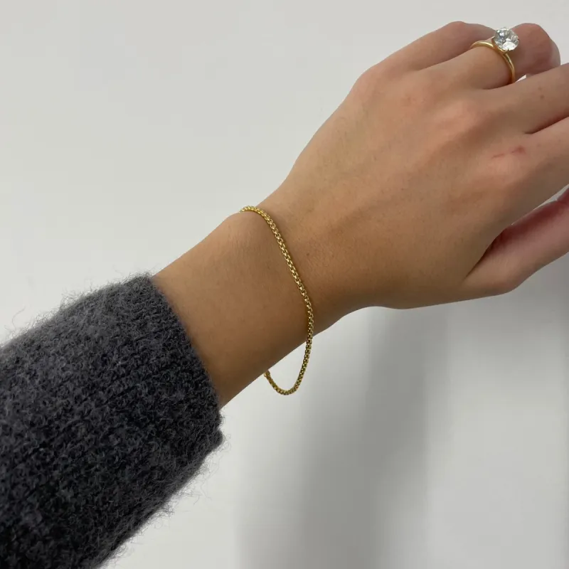 Round Box Chain Bracelet sold by Aurate