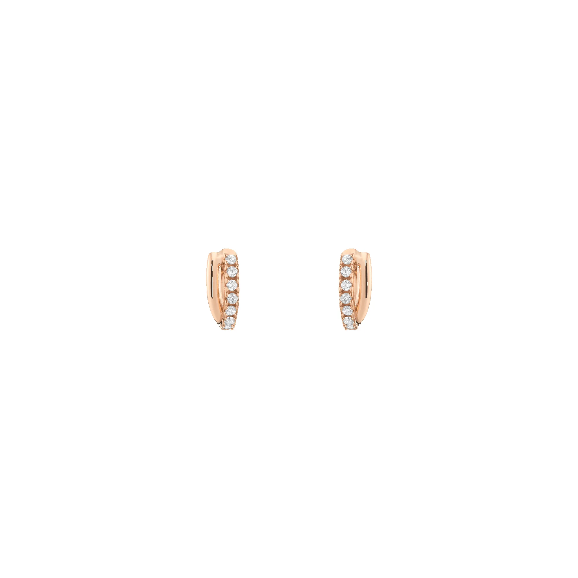 Diamond Crossover Huggie Earrings sold by Aurate product image thumbnail 5