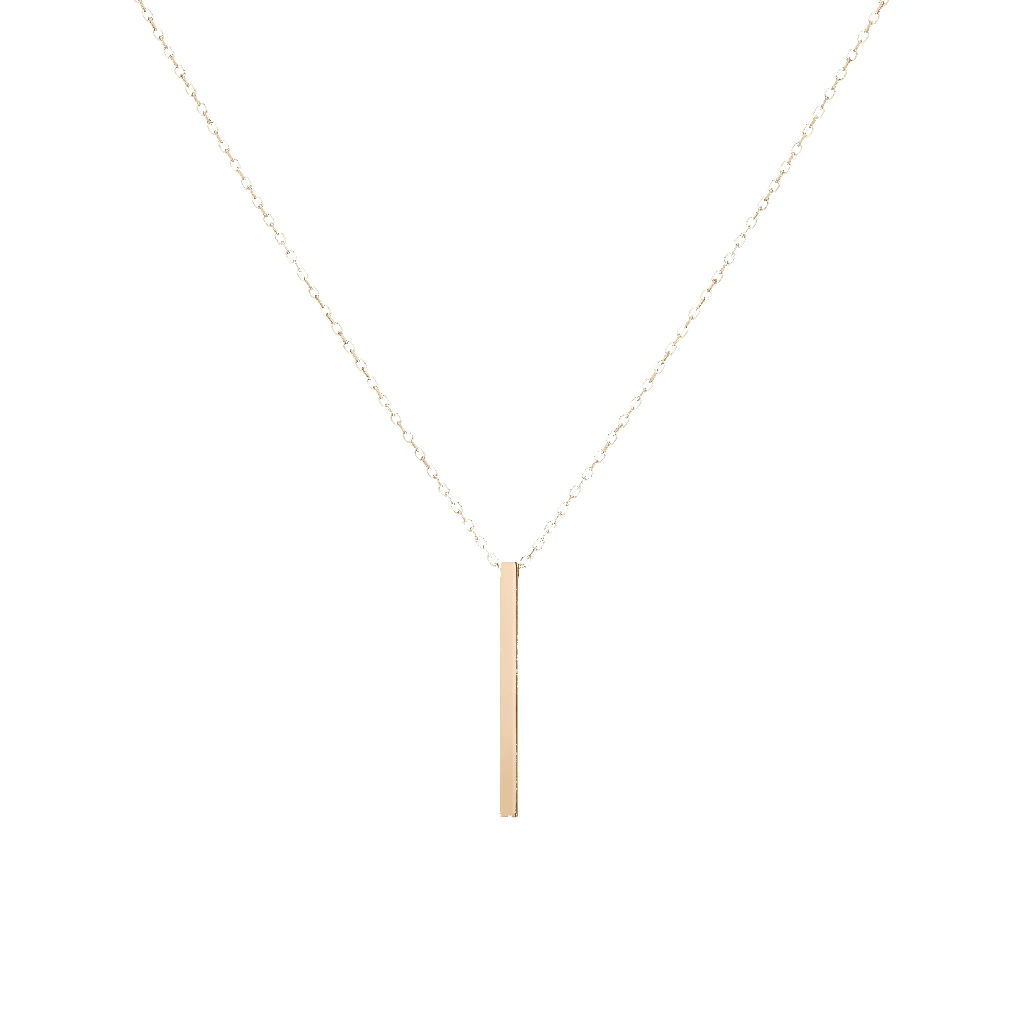 Short Gold Bar Drop Necklace sold by Aurate