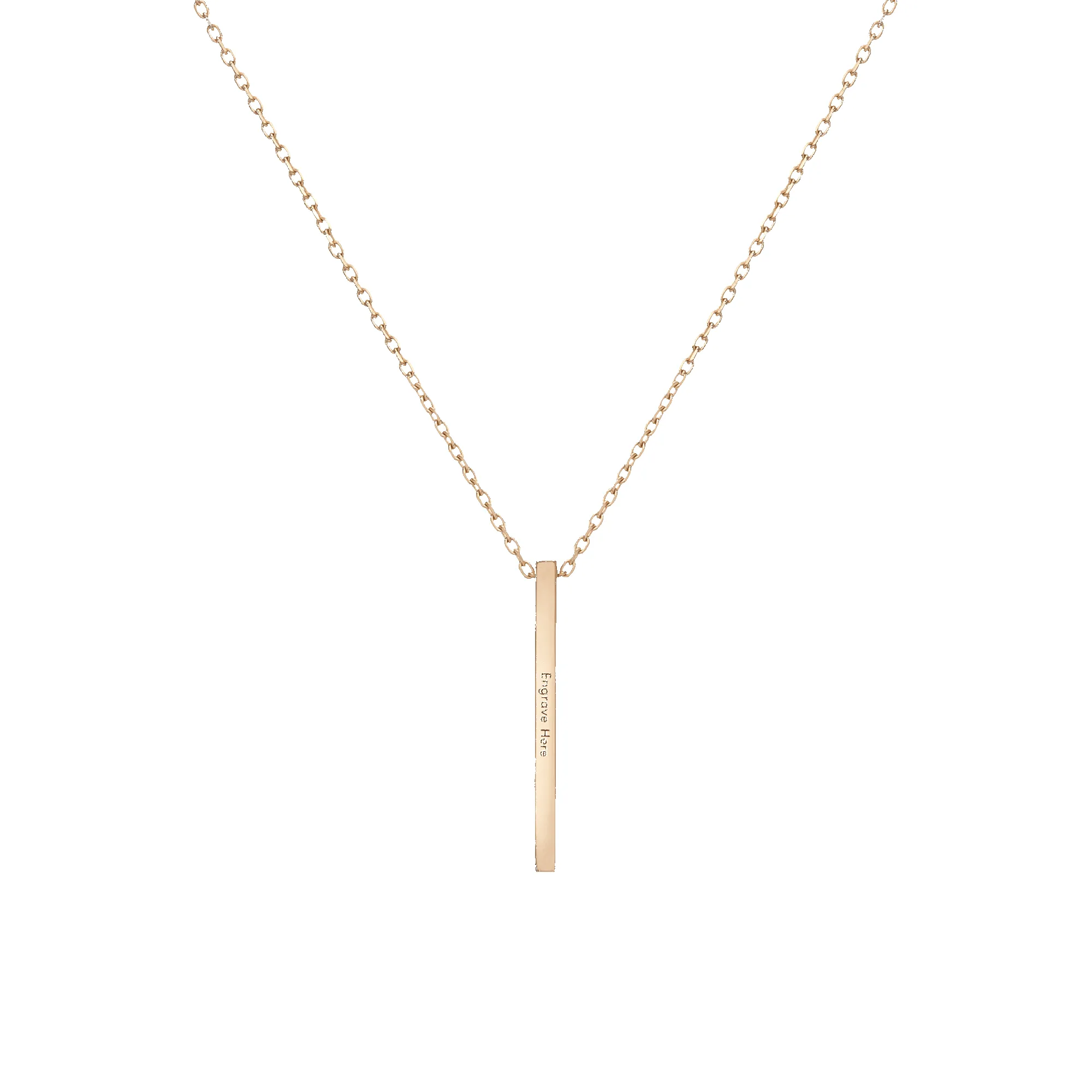 Short Gold Bar Drop Necklace sold by Aurate product image thumbnail 4