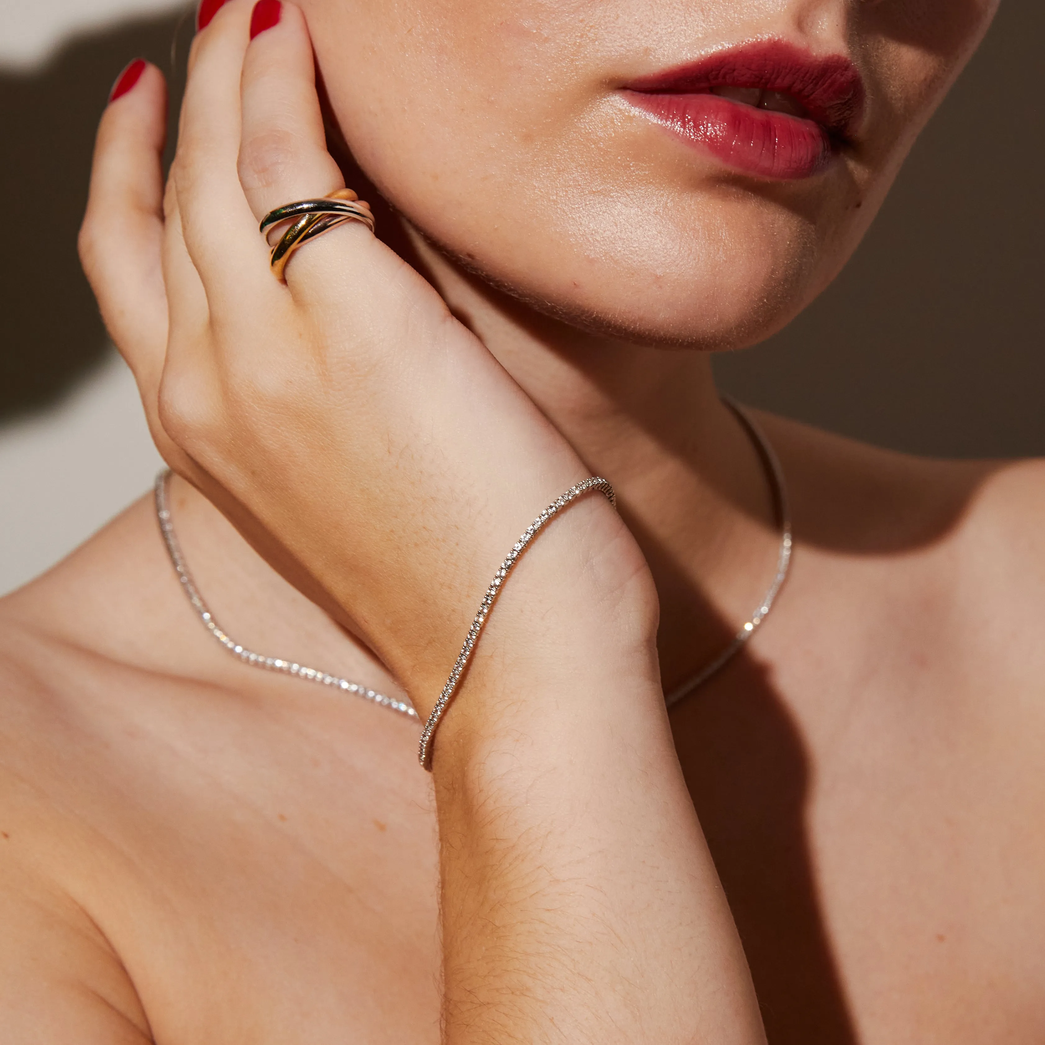 Petite Lab Grown White Sapphire Tennis Bracelet sold by Aurate product image thumbnail 5