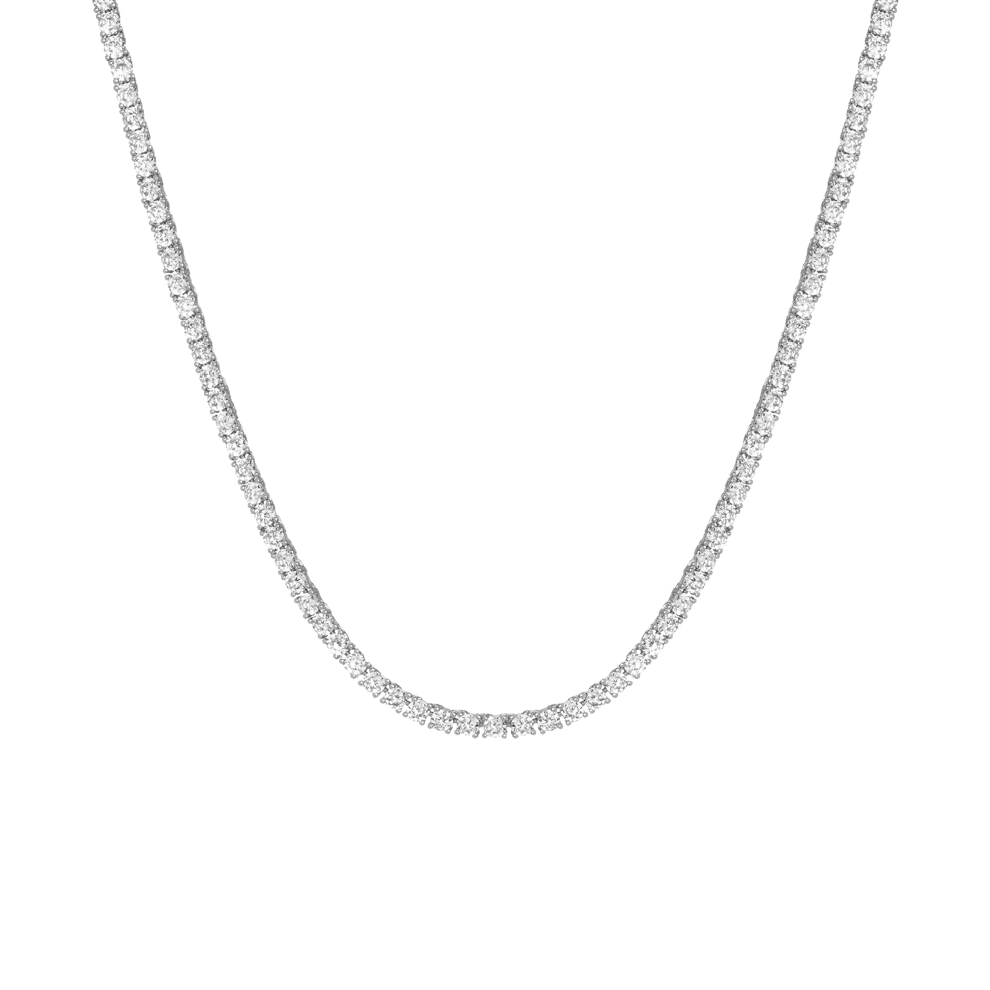 Lab Grown White Sapphire Tennis Necklace - 13ct sold by Aurate product image thumbnail 5