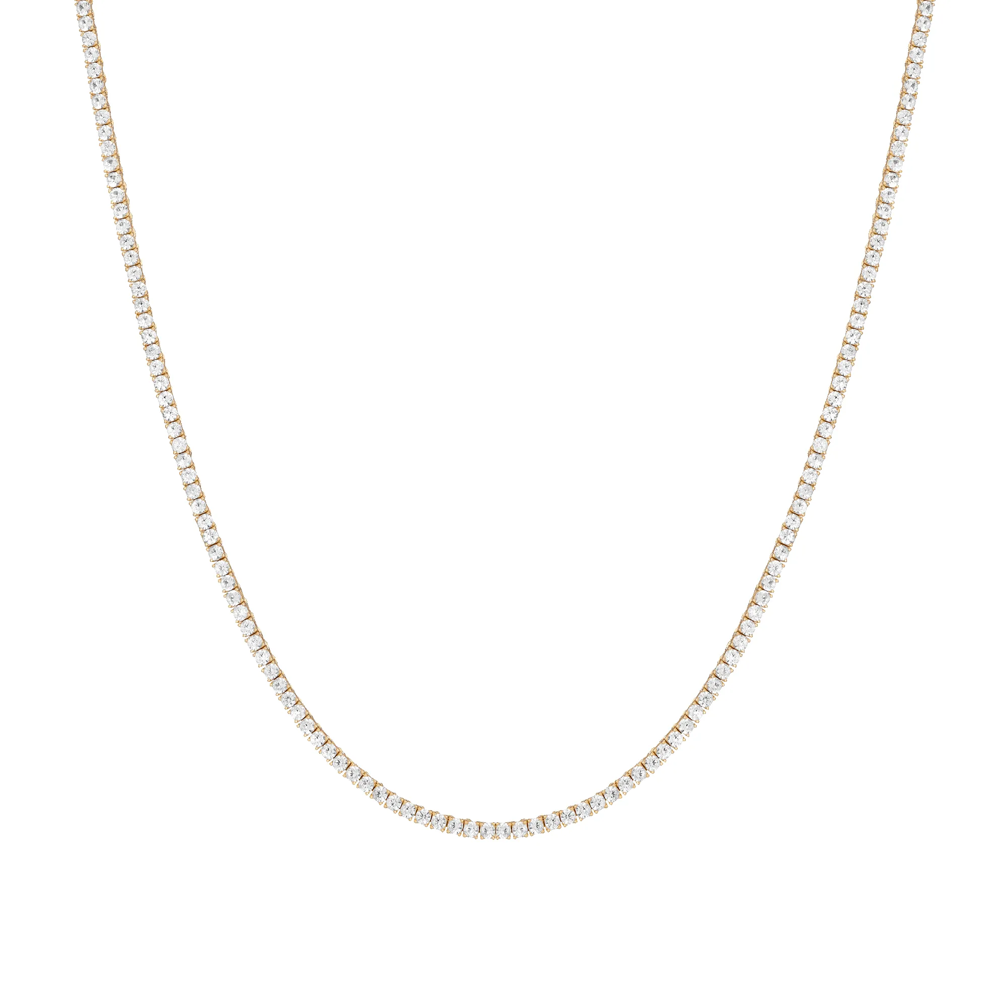 Lab Grown White Sapphire Tennis Necklace - 13ct sold by Aurate product image thumbnail 2