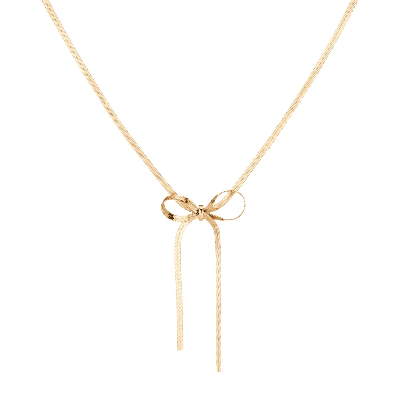 Herringbone Bow Choker sold by Aurate