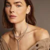 Aurate x Frye: Marquise Fringe Necklace sold by Aurate