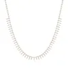 Aurate x Frye: Marquise Fringe Necklace sold by Aurate