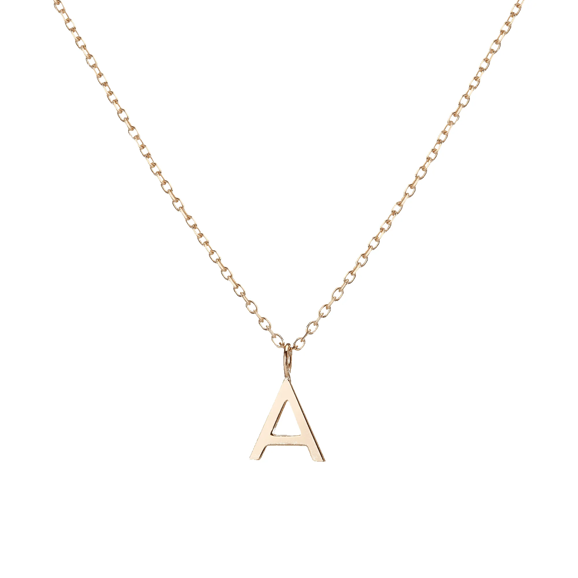 Classic Gold Letter Necklace 18K sold by Aurate