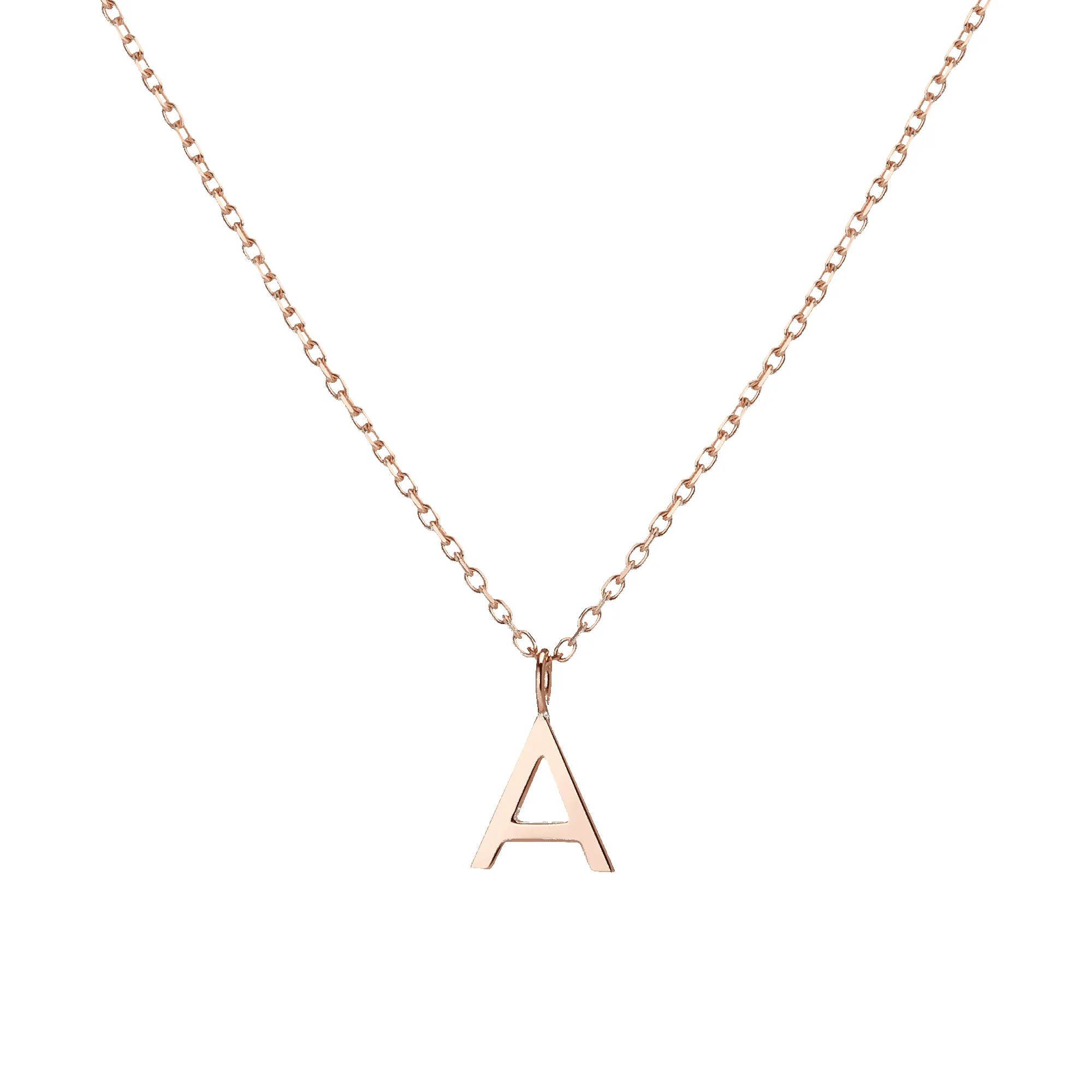Classic Gold Letter Necklace 18K sold by Aurate product image thumbnail 2