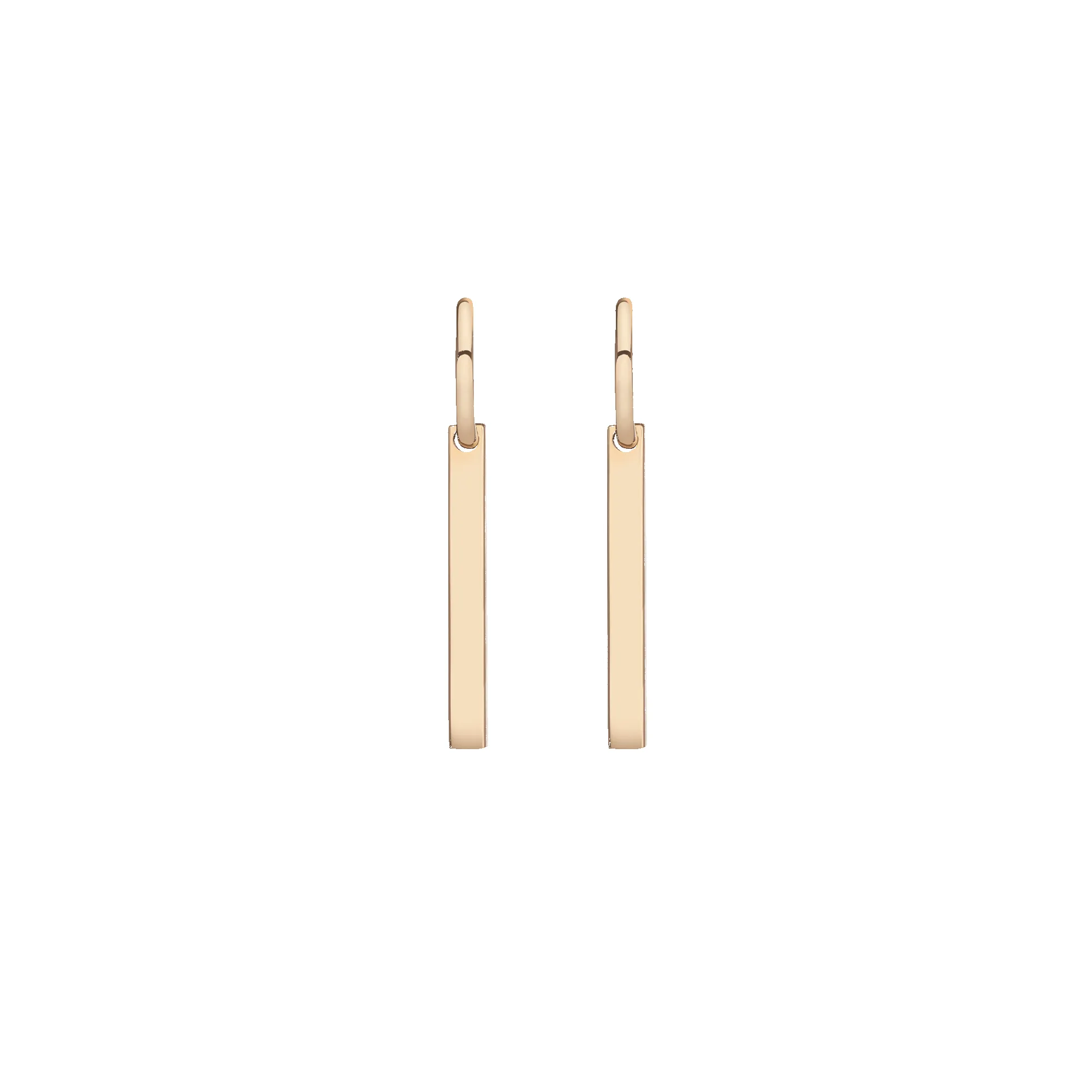 Gold Bar Huggie Earrings sold by Aurate product image thumbnail 2