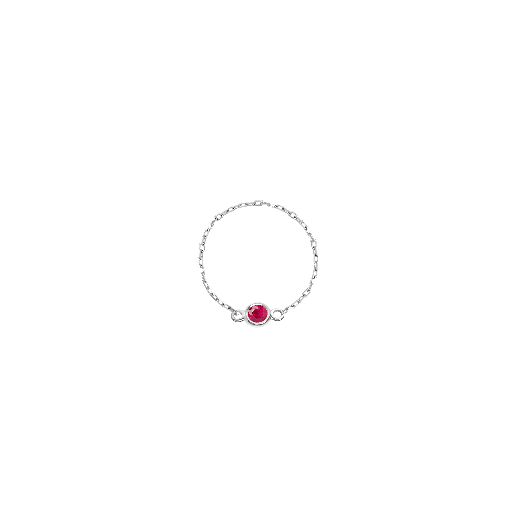 Birthstone Bezel Ring - Ruby sold by Aurate product image thumbnail 3