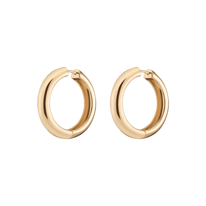 Large Chunky Hinged Hoop Earrings sold by Aurate