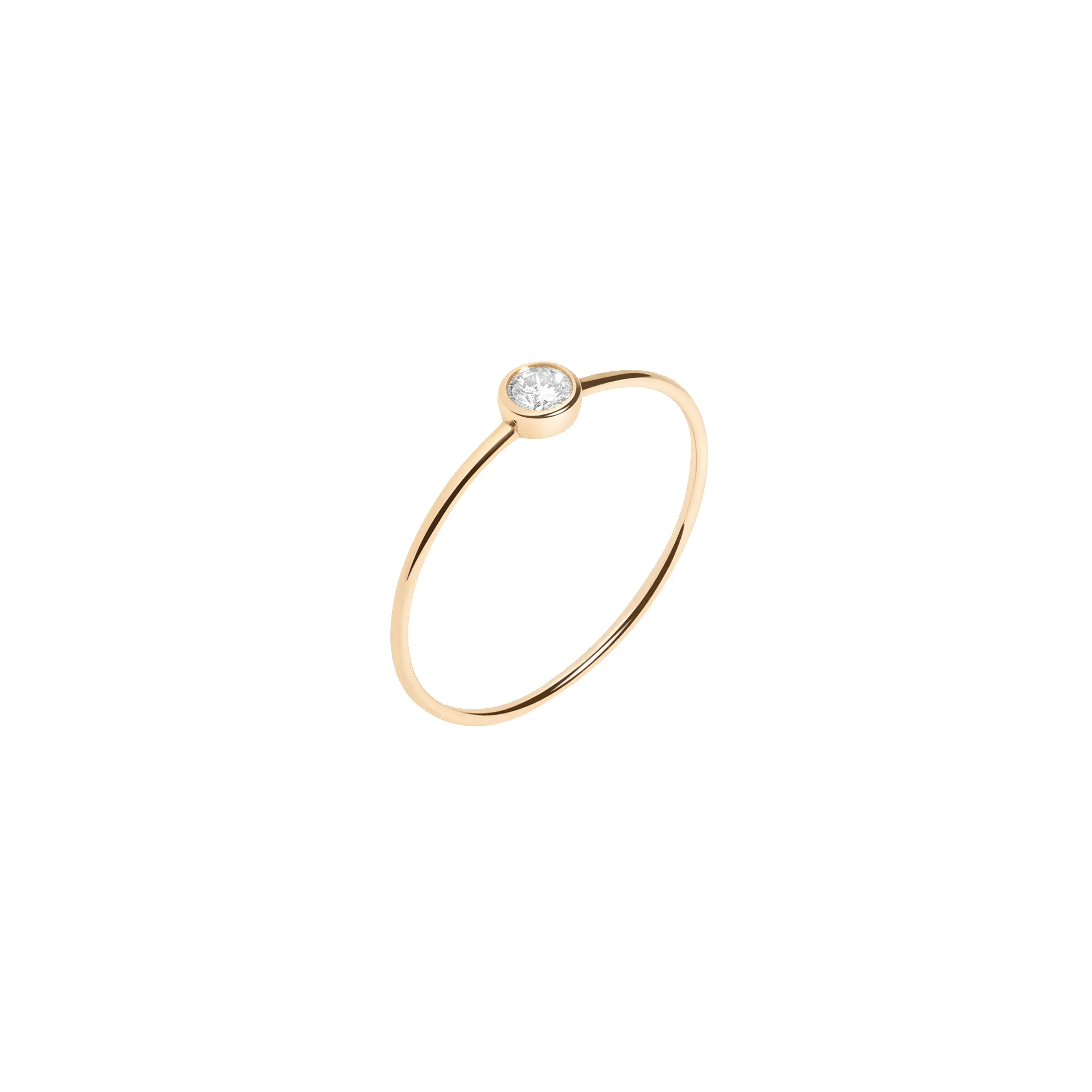 Stackable Diamond Bezel Ring sold by Aurate