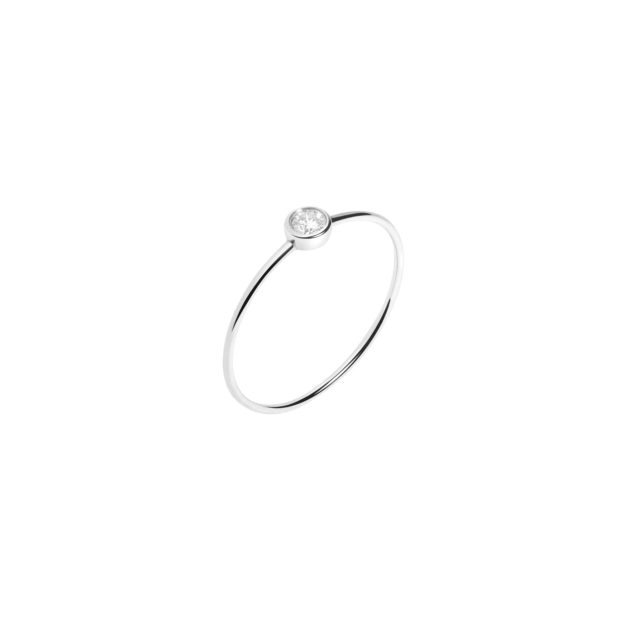 Stackable Diamond Bezel Ring sold by Aurate product image thumbnail 3