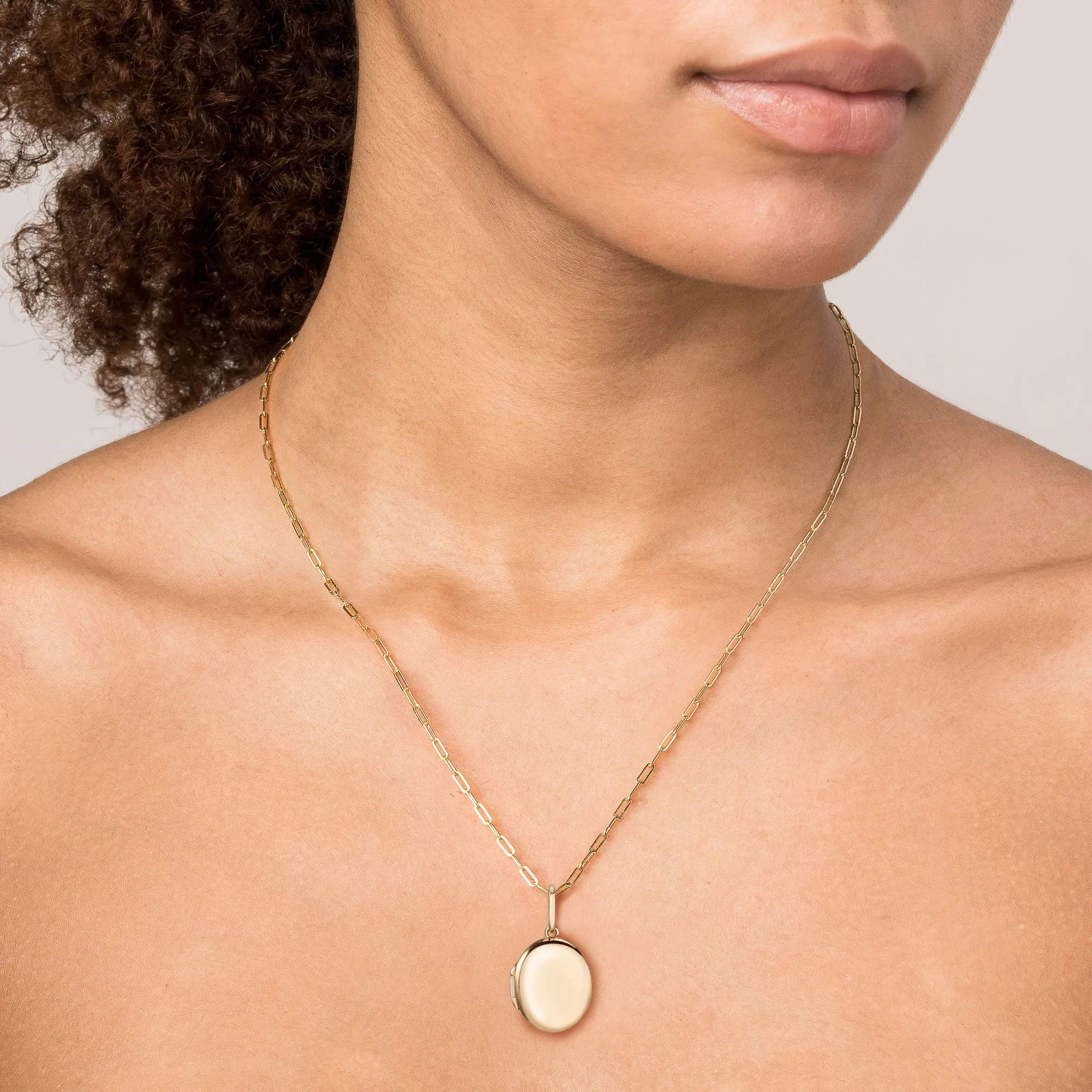 Classic Gold Locket Pendant sold by Aurate product image thumbnail 3