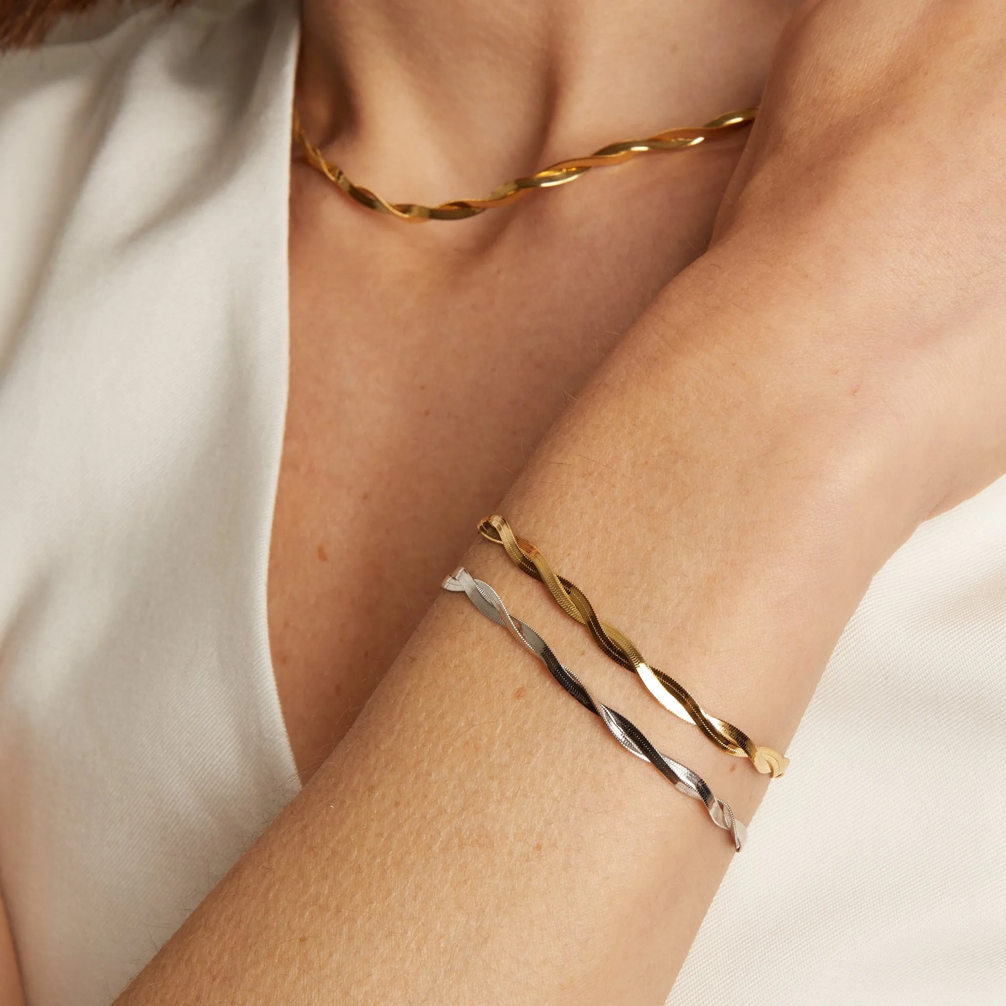 Herringbone Twist Bracelet sold by Aurate product image thumbnail 5