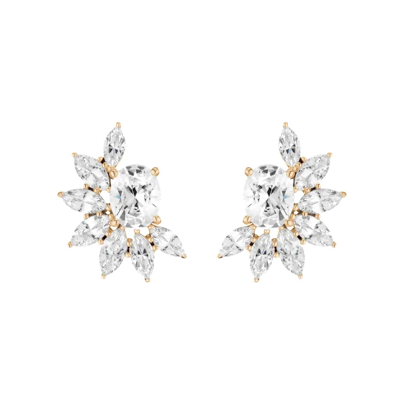 Aurate x Frye: Marquise Fringe Earrings sold by Aurate