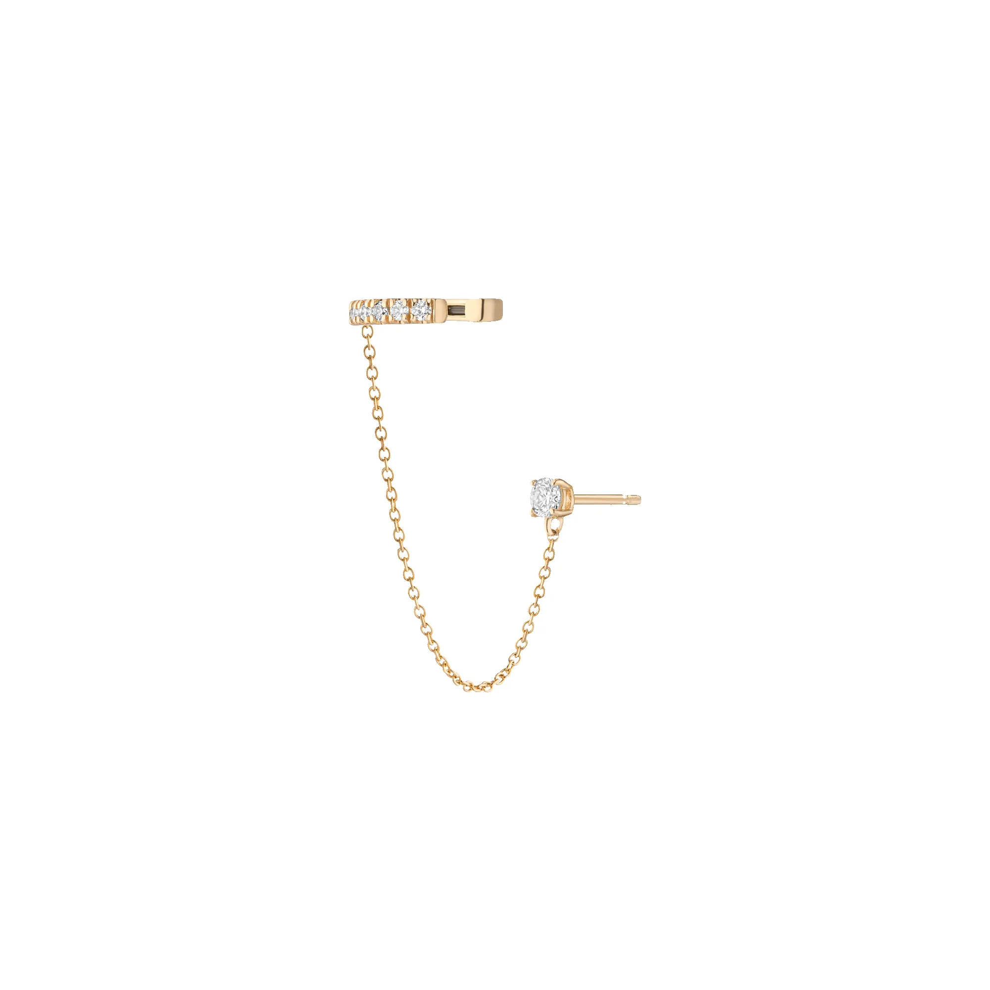 Aurate x Frye: Lab Grown Diamond Stud and Ear Cuff sold by Aurate product image thumbnail 2