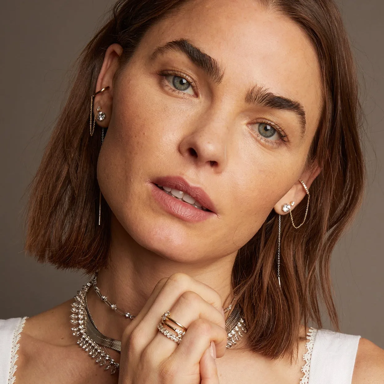 Aurate x Frye: Lab Grown Diamond Stud and Ear Cuff sold by Aurate product image thumbnail 5