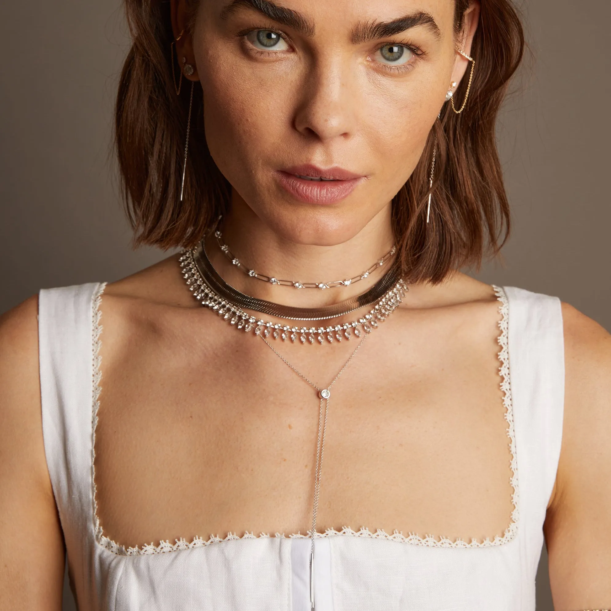 Aurate x Frye: Lab Grown Diamond Bolo Necklace sold by Aurate product image thumbnail 4
