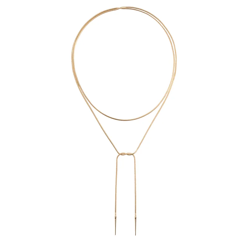 Aurate x Frye: Lasso Wrap Necklace sold by Aurate