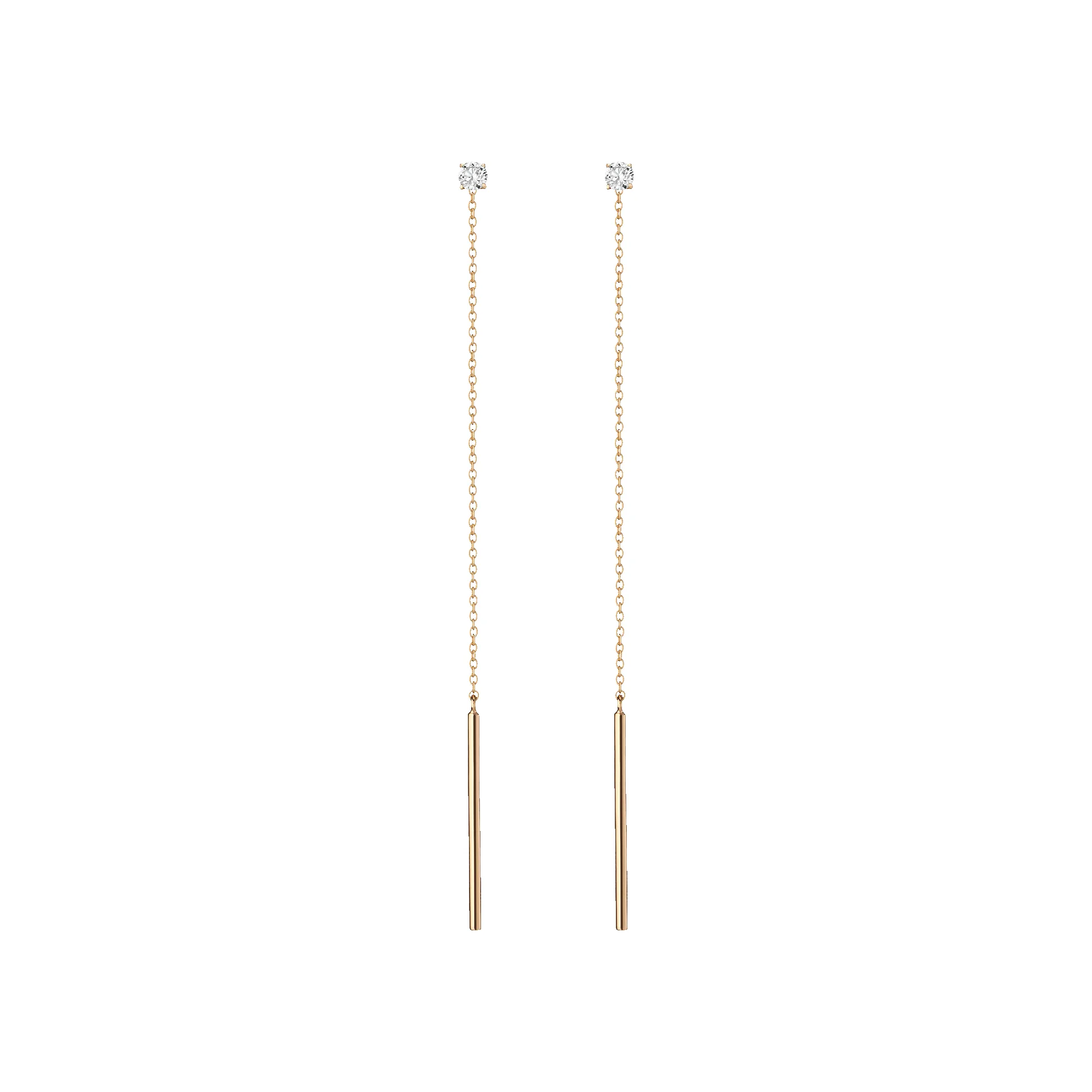 Aurate x Frye: Lab Grown Diamond Lariat Earrings sold by Aurate