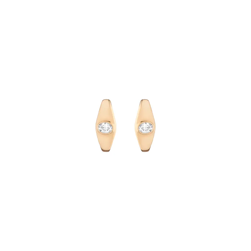 Chunky Lab Grown Diamond Oval Huggie Earrings sold by Aurate
