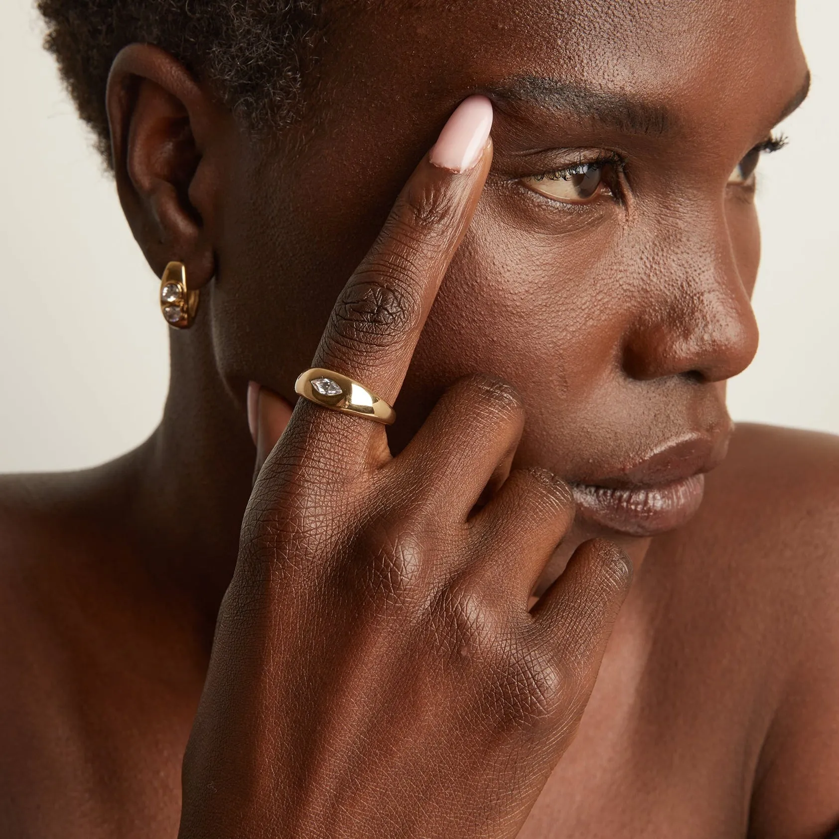 Chunky Lab Grown Diamond Marquise Ring sold by Aurate product image thumbnail 4