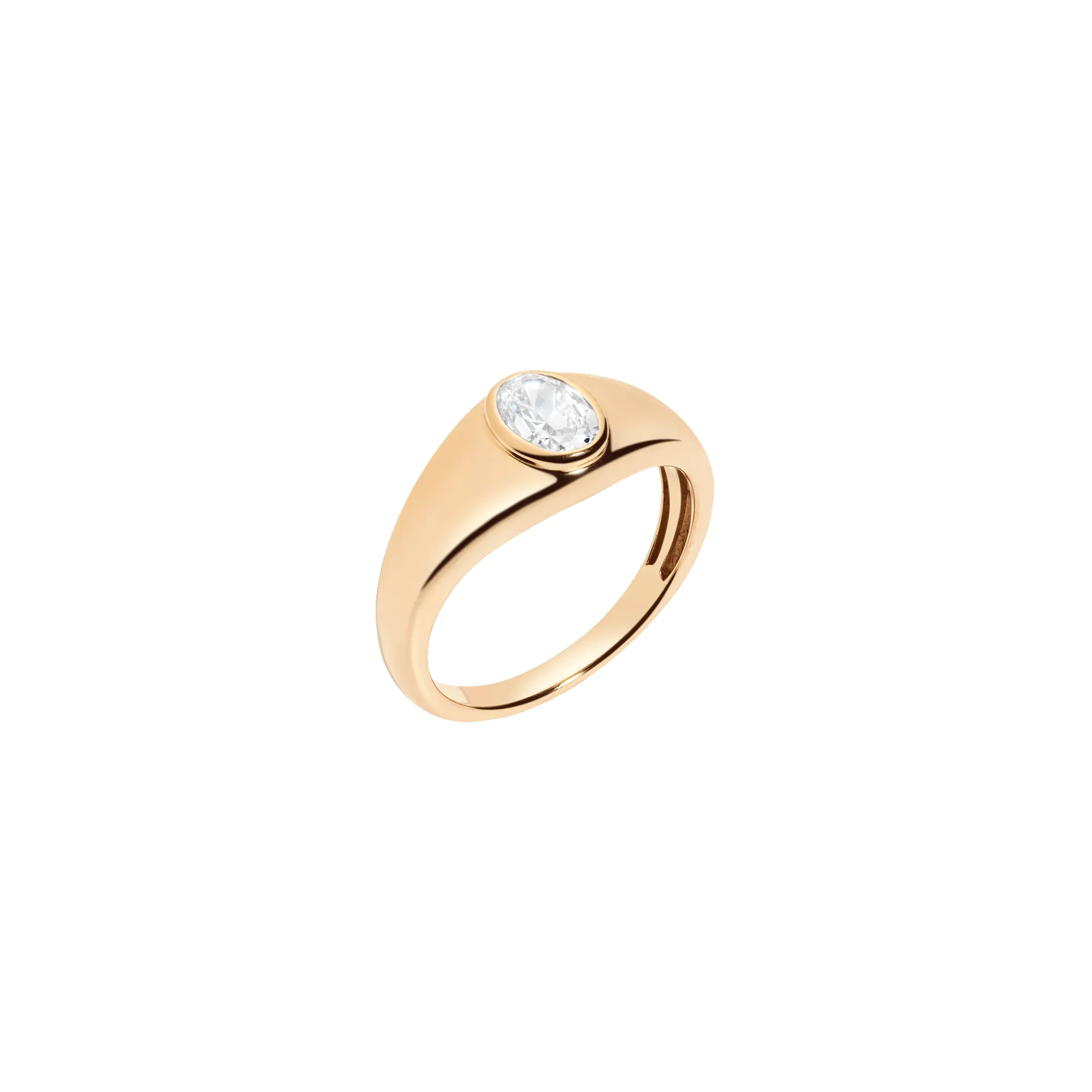 Chunky Lab Grown Diamond Oval Ring sold by Aurate product image thumbnail 2