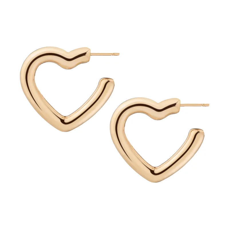 Pillow Heart Hoop Earrings sold by Aurate