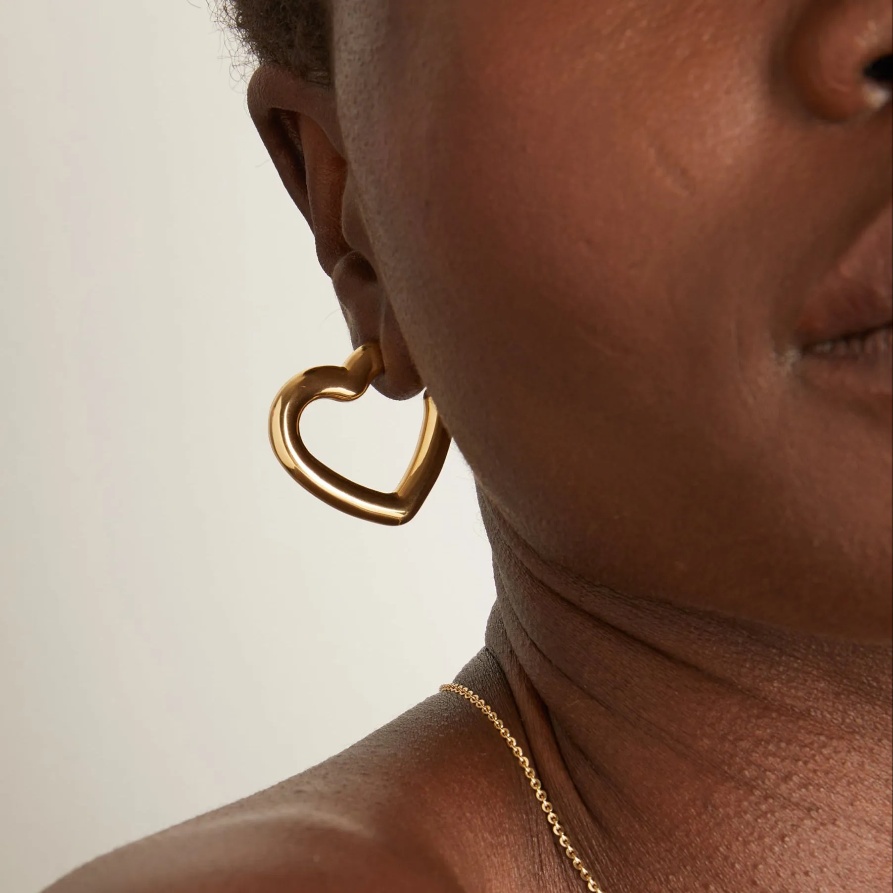 Pillow Heart Hoop Earrings sold by Aurate product image thumbnail 5