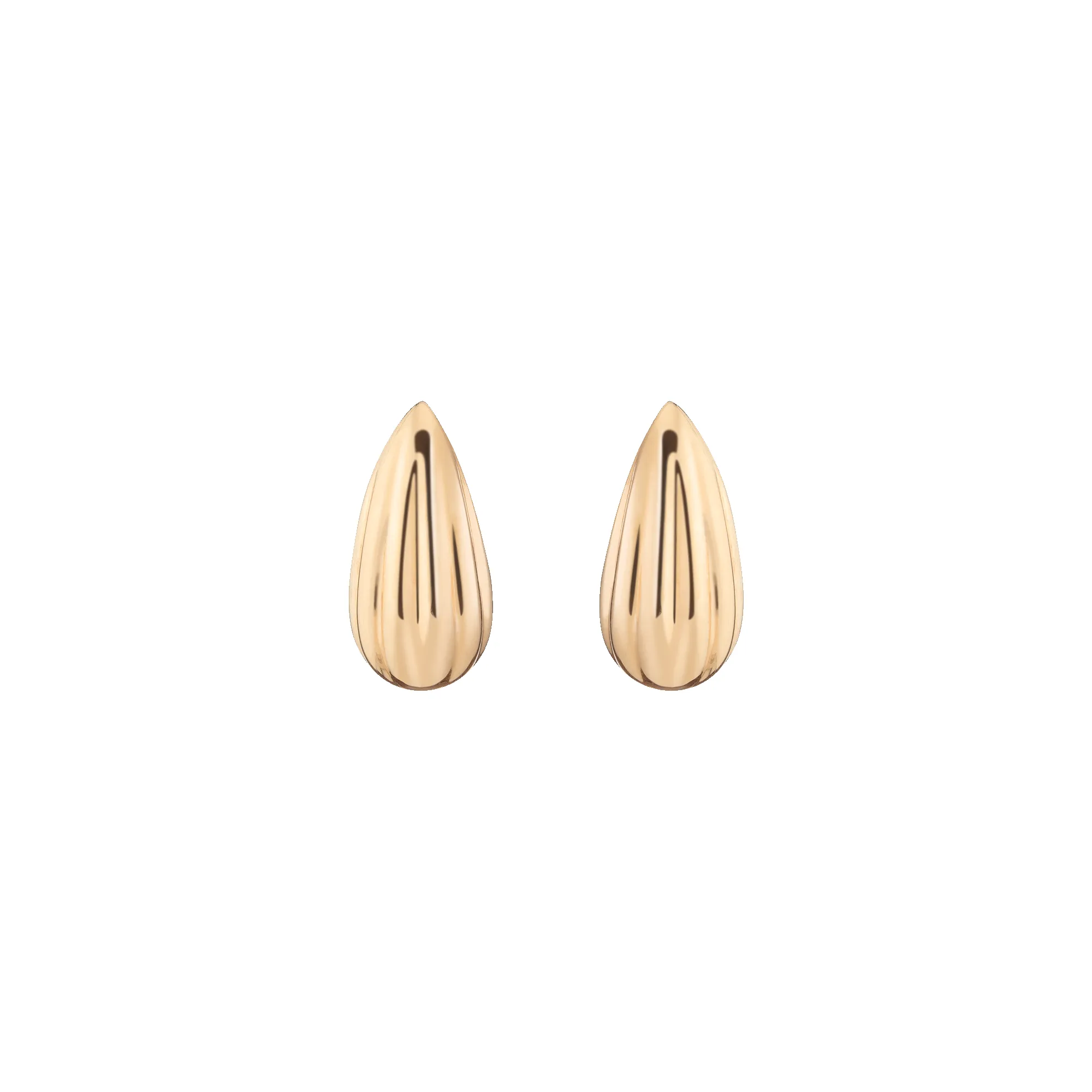 Fluted Teardrop Earrings sold by Aurate