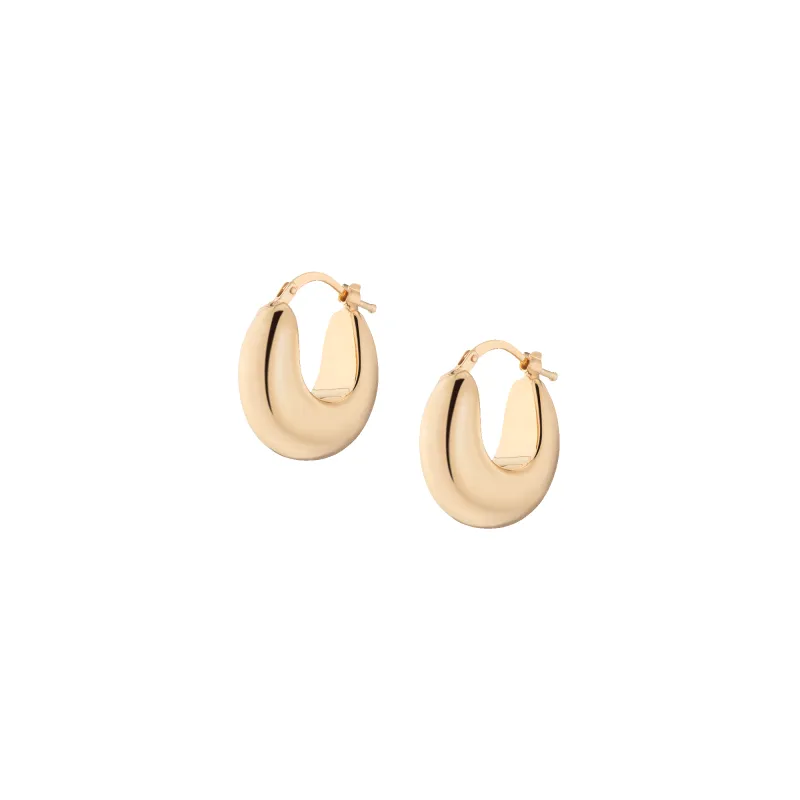Pillow Saddle Hoops Earrings sold by Aurate