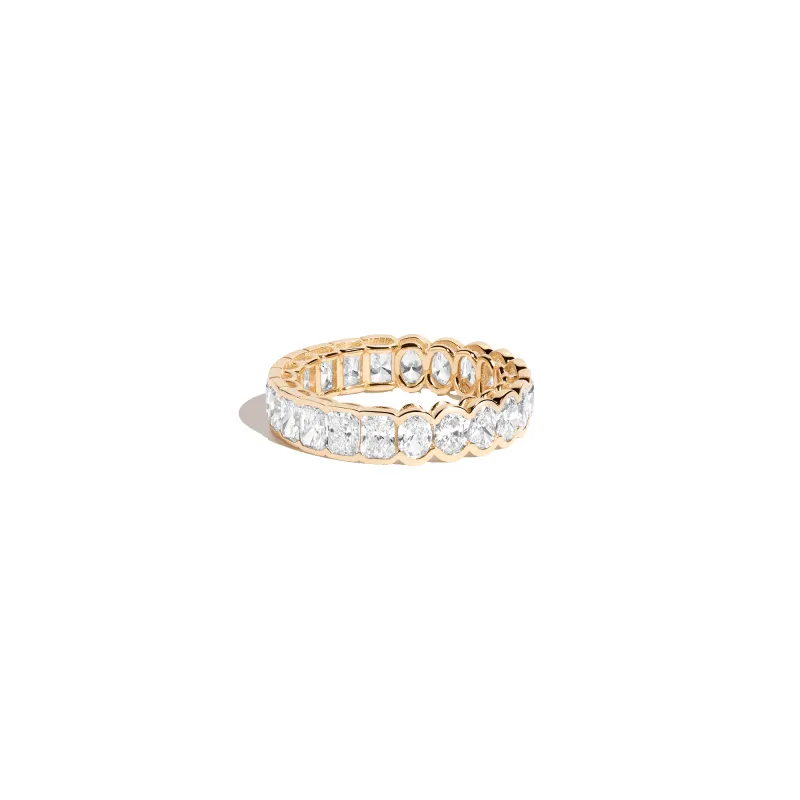 Two-in-One Lab Grown Diamond Semi-Bezel Eternity Ring sold by Aurate