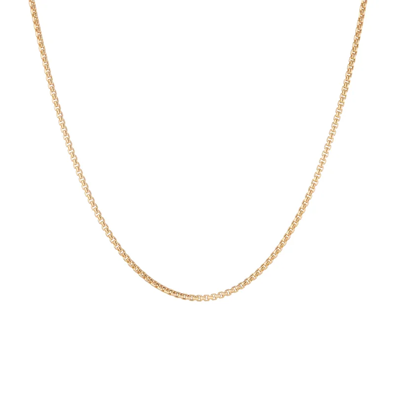 Round Box Chain Necklace sold by Aurate