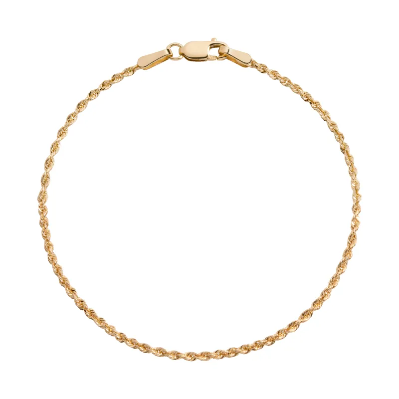 Small Rope Chain Bracelet sold by Aurate