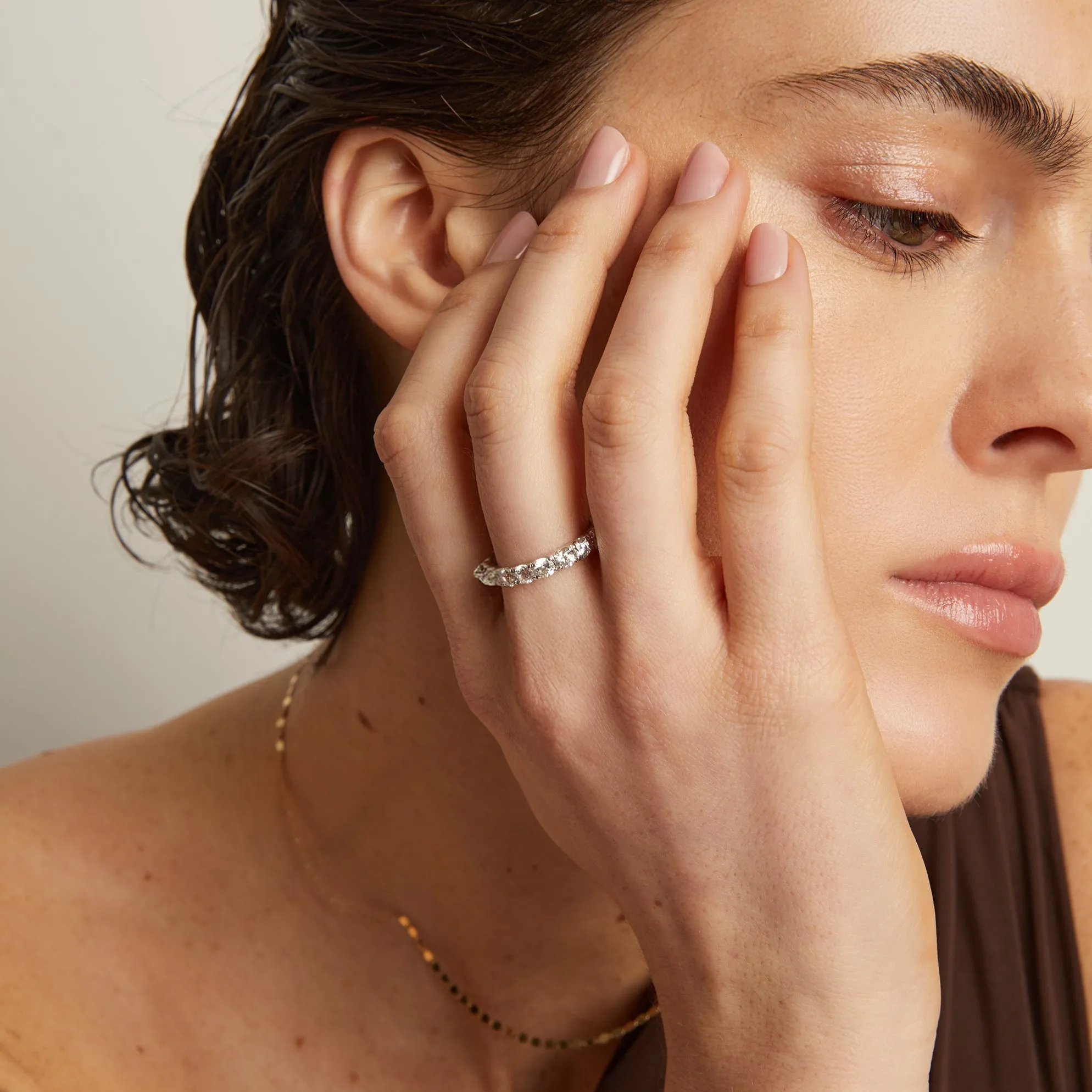 3ct Round Lab Grown Diamond Eternity Ring sold by Aurate product image thumbnail 5