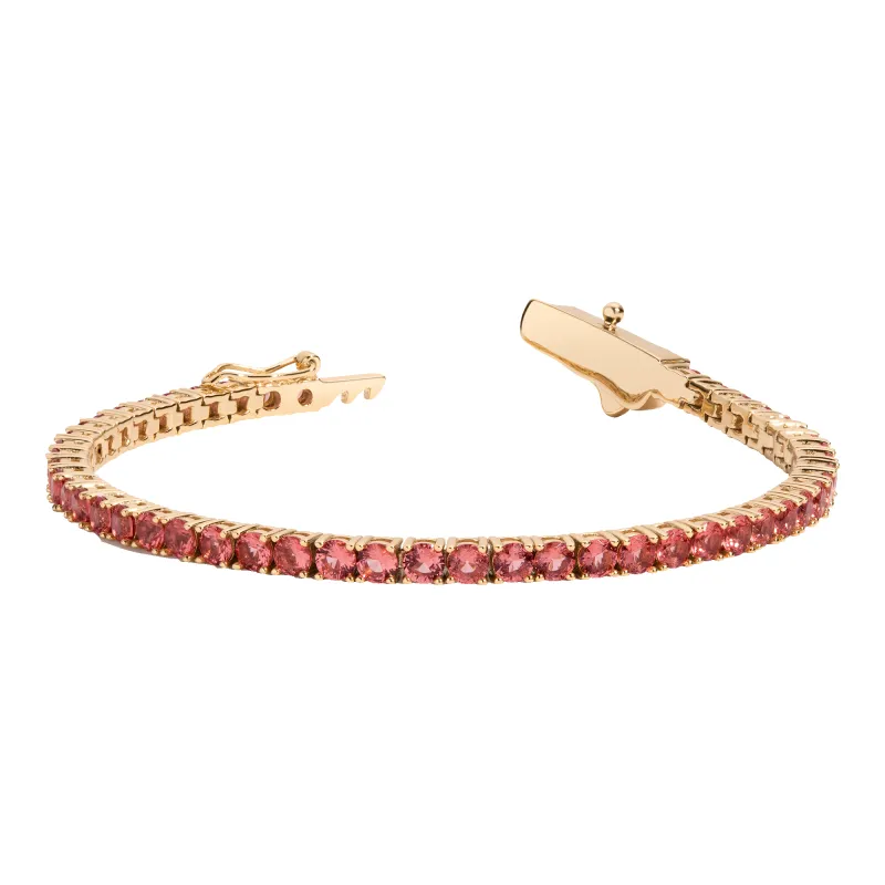 Lab Grown Sunstone Tennis Bracelet sold by Aurate